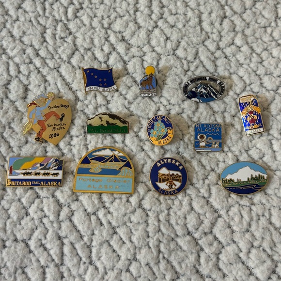 Other - 12 vintage Alaska pins!